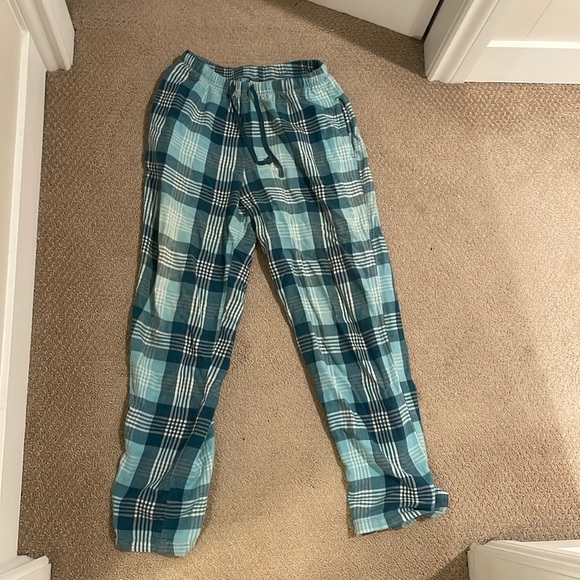 L.L. Bean blue plaid PJ pants size XS - Picture 1 of 4